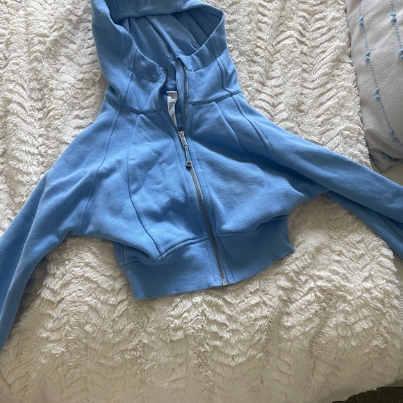 Lululemon scuba full-zip cropped hoodie sinatra blue - Picture 2 of 4